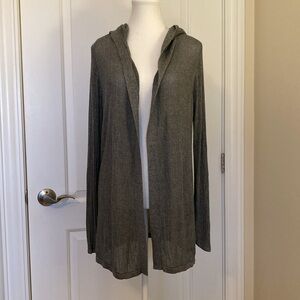 Cyrus Women's Sheer Silver Gray Open Cardigan Size M EUC